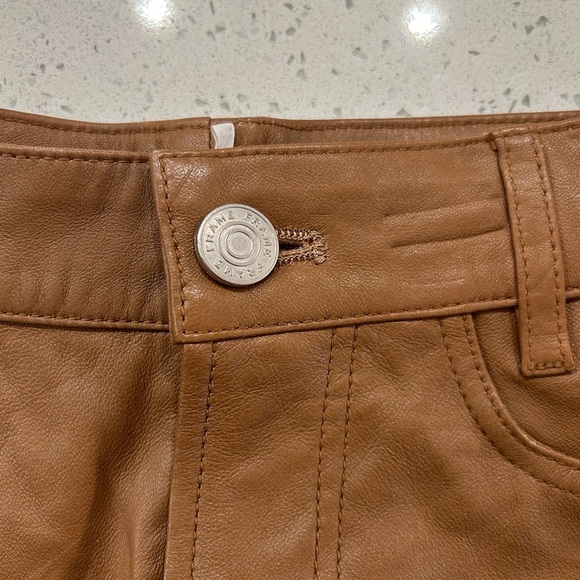 FRAME Leather Bermuda Shorts - Picture 6 of 11